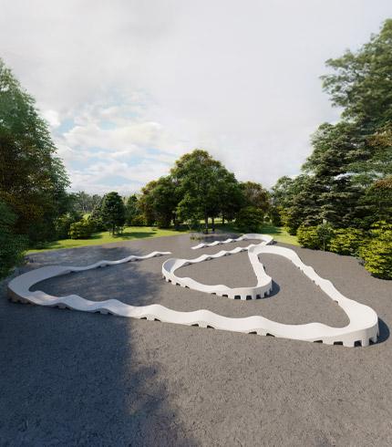 Fertig-Pumptrack Modell Big Rollercoaster