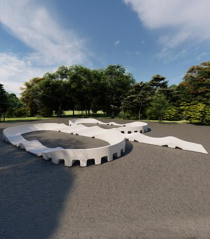 Fertig-Pumptrack Modell Model Raceking