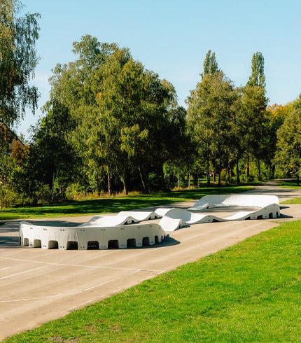 Fertig-Pumptrack Modell Rollpark Kombi Paket