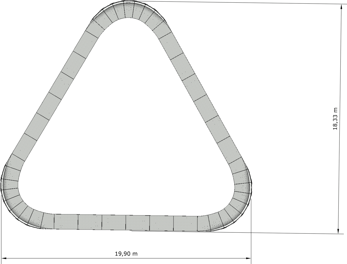 Fertig-Pumptrack Model 3Eck Technische Daten