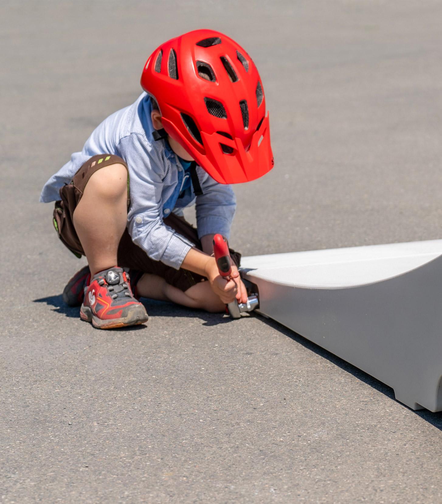 Fertig-Pumptrack kinderleicht erweiterbar